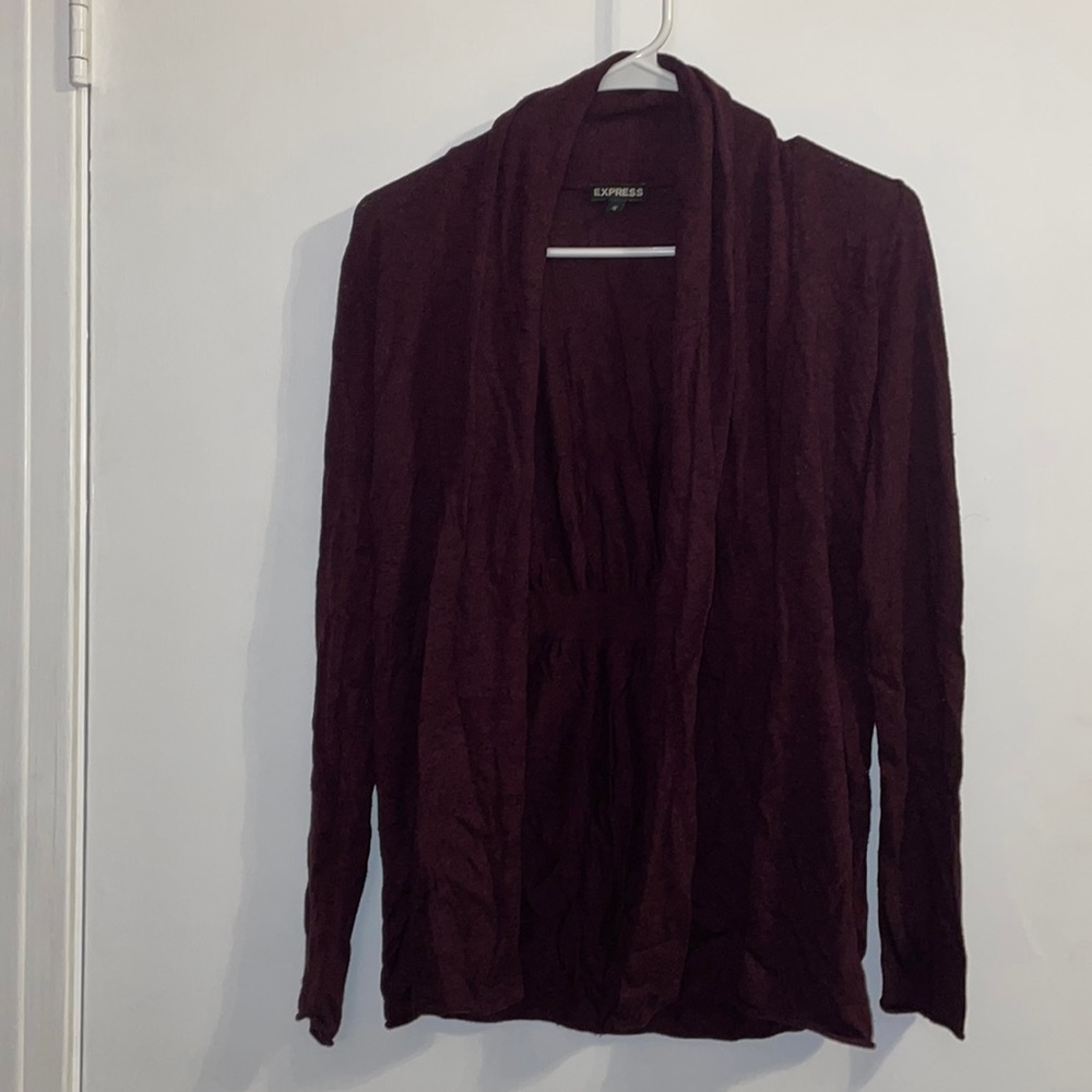 Purple cardigan